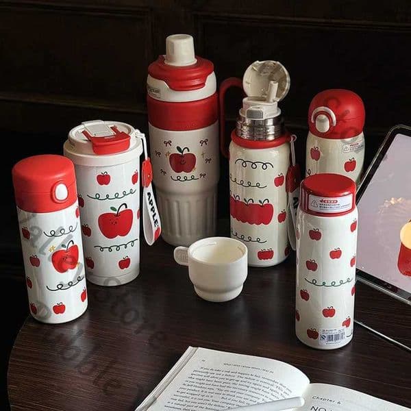 Anime Love and Deepspace Caleb Cosplay Apple Water Glass Vacuum Cup Cartoon Accompanying Sippy Cups Thermal Mug Insulated Mugs Y251118