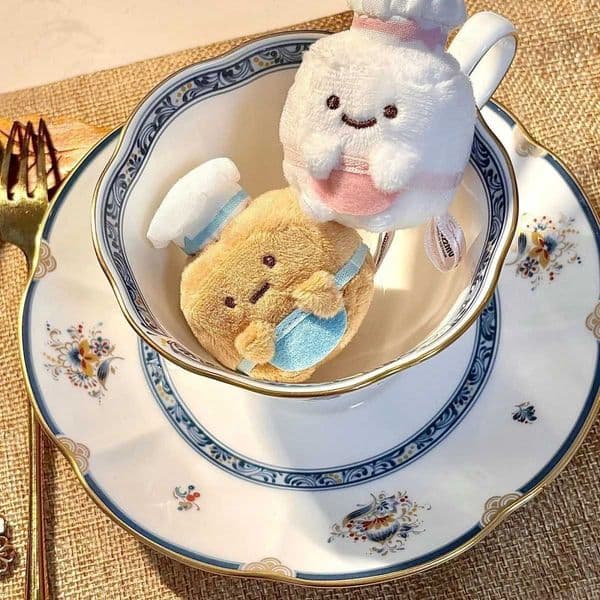 Kawai Corner Biological Sugar Cube Store Manager Doll Cute Little Doll Plush Toy Pendant Mini Cute Brown Sugar Doll Accessories Z251118