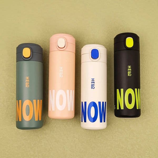 Y251120 Stainless Steel Thermos Bottle 450ml Insulated Vacuum Flask - Portable Travel Coffee Mug BPA Free