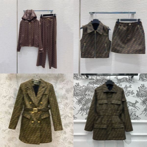 Designer Womens Two Piece Dress Tracksuit Full Letters Autumn Winter Twill Cotton Denim Jacket Shorts Skirt Set Women