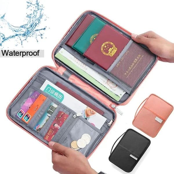 Unisex Women Men Waterproof Travel Passport Holder Cover Case Multi-Function Family Document Organizer Travel Accessories Bag251114