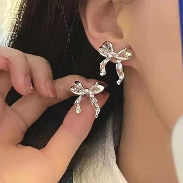 Fashionable bow earrings cute and charming ribbon earrings bow earrings birthday party jewelry giftsXJ250418