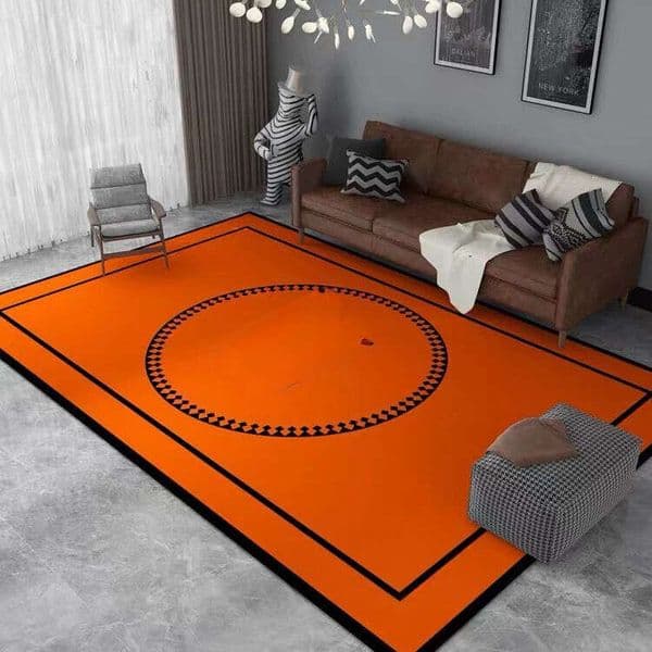 New Orange Trendy Brand For Living Coffee Table, Cloakroom Bedroom Bedside Rug, Live Streaming Room Full Carpet B5