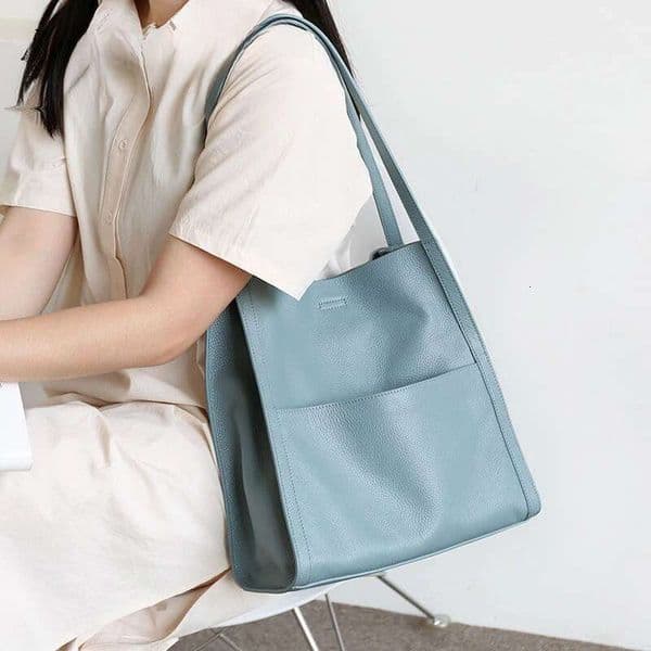 New Women's Underarm Shoulder Bag, Soft 100% Cowhide, Large Capacity Handbag, Multiple Colors
