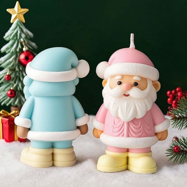 Santa Claus Silicone Mold DIY Christmas Scented Candle Decorative Diffuser Stone Mold Z260520