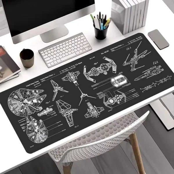 Aircraft Model Mouse Pad Large Gaming Mousepad XXL Non-slip Seamed Edge Mousepads Gamer Keyboard Laptop Tablet Mat PC PlaymatM251119
