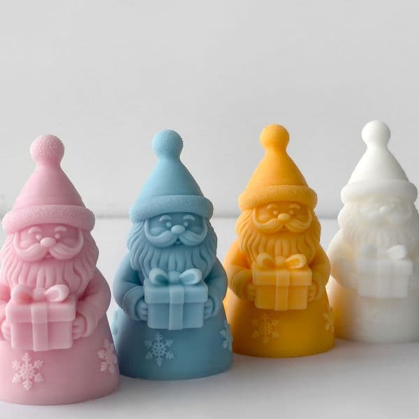 Santa Claus Silicone Candle Mold DIY Christmas Handmade Scented Diffuser Stone Candle Gift Z260520