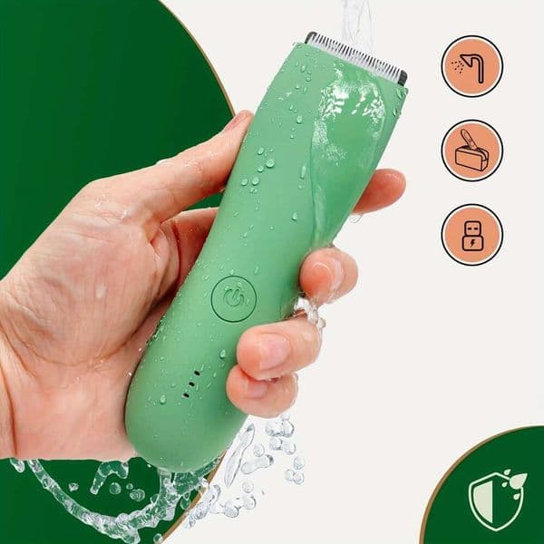 Professional Body Hair Trimmer With Ipx6 Wet/Dry Use, Replaceable Ceramic Blade - Electric Ball Shaver For Men & Women, Rechargeable Lithium Battery