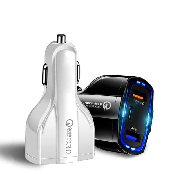 Type C PD Charger 3 In 1 Usb Ports Fast Quick Charging Auto Power Adapter 35W 7A Car Chargers For Ipad Iphone 15 16 Pro Samsung S7 S8 Android Phone