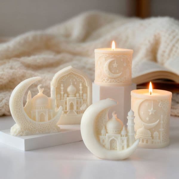 Moon-Shaped Aromatherapy Candle Silicone Mold DIY Star Crescent Moon Plaster Resin Drip Decorations Mold Z260520