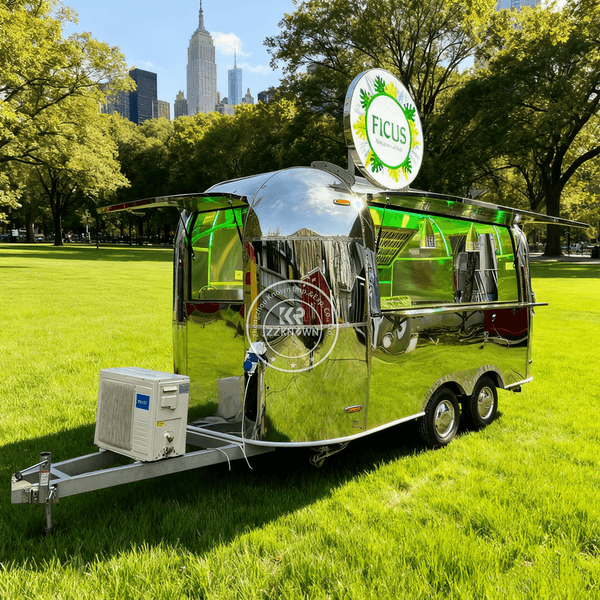 Concession Mobile Food Trailer Truck Juice Coffee Sanck Bar Trailer Catering Cart Fully Equipped Bbq Food Truck Trailer With Full Kitchen Equipment