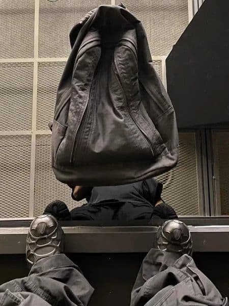 Black Backpack Canvas Unisex Casual Fashion Street Style HighCapacity Outdoors School for College Students 251111