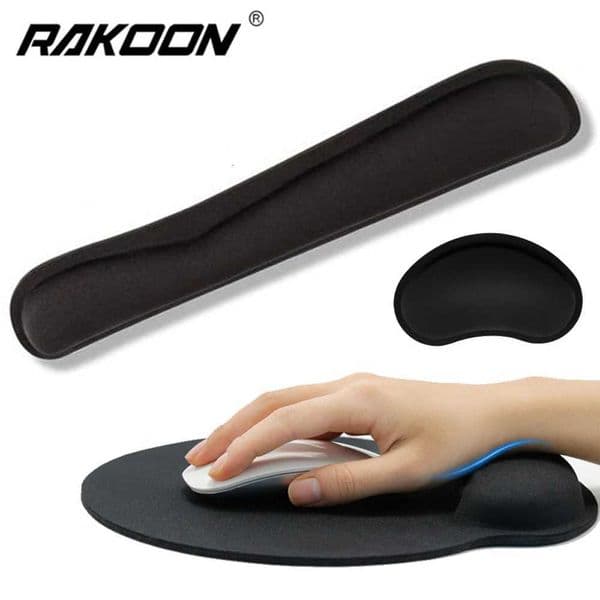 New Wrist Rest Mouse Pad Memory Foam Superfine Fibre Wrist Rest Pad Ergonomic Mousepad for Typist Office Gaming PC LaptopM251119