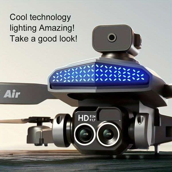 D6 Brushless Motor 1080P HD Camera, Multifunctional Foldable Quadcopter LED Light, Altitude Hold Headless Mode Start Speed Adjustment, Suitable With Carrying
