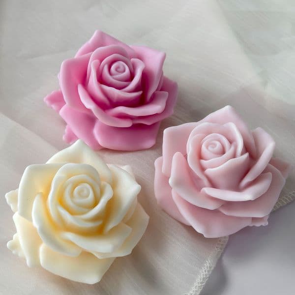3D Rose Scented Candle Silicone Mold DIY Valentines Day Floral Decorations Mold Z260520