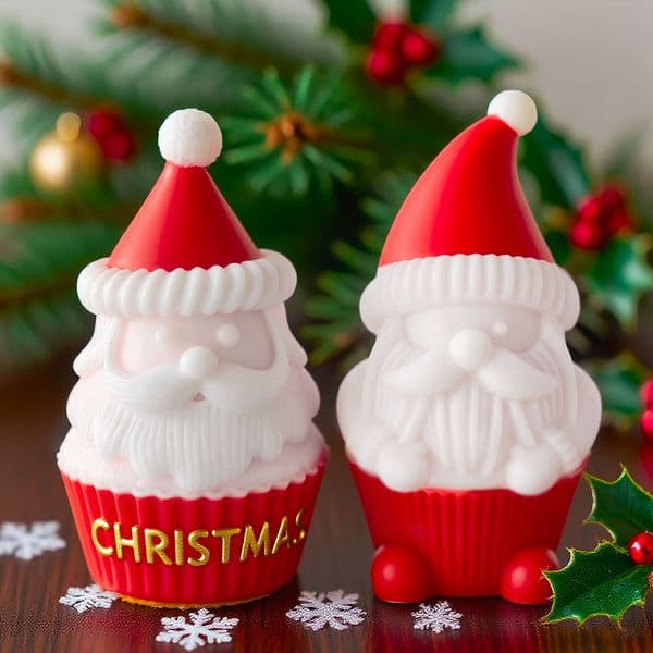 Santa Claus Scented Candle Mold DIY Christmas Cake Series Mousse Pudding Baking Mold Z260520