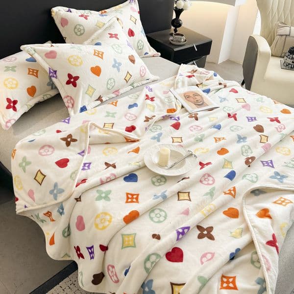 Designer Milk Fleece Multi-Functional Printed Thermal Leisure Blanket Comforters Fleece Throw Blanket Winter 12545 Y260520