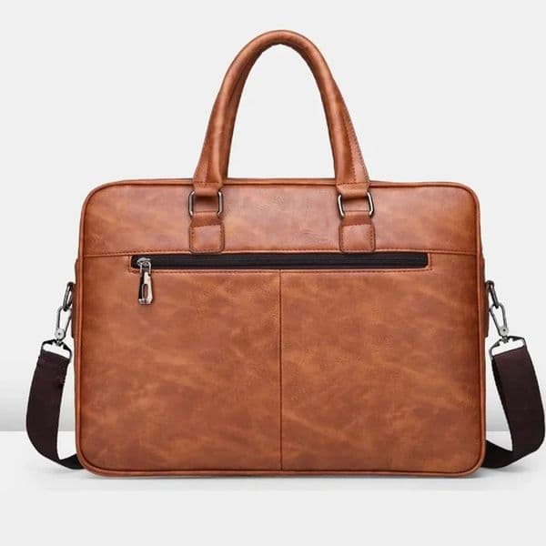 PU Leather Shoulder Bag Large Capacity Portable Casual and Waterproof Crossbody Document Bag for Men Briefcase Laptop Bag 250417