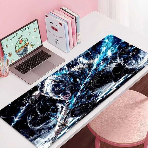 Mousepad New Demon Slayer Hashibira Inosuke Large Mouse Mat MousePads Game Office Soft Anti-slip Desktop PC HD Anime Mouse PadM251119