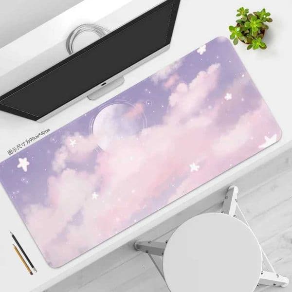 Pink Sky Cloth Mouse Pad Extra Large Cute Female Office Computer Deskmat Student Table Cushion Keyboard Rug Writing Desk CarpetM251119