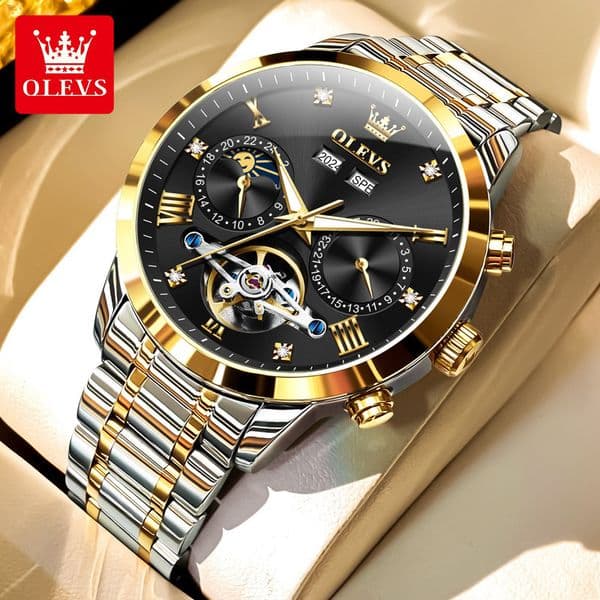OLEVS Brand Designer Men's Watch New Multi-functional Fashionable Mechanical Watch Luxury Business Classic Luminous Waterproof Men's Wristwatch Free Shipping