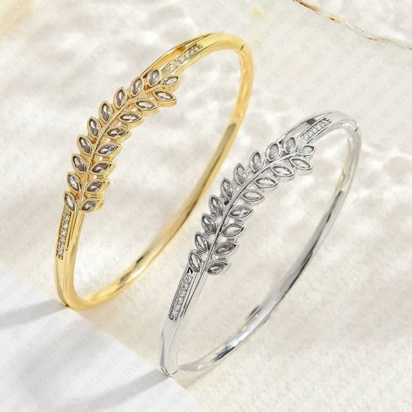 Designer Bracelet Bracelet for Women Diamond Wheat Bangle Open Bangles Luxury Jewlery Designer for Women Elegant Timeless Sparkling Gift Premium Exclusive