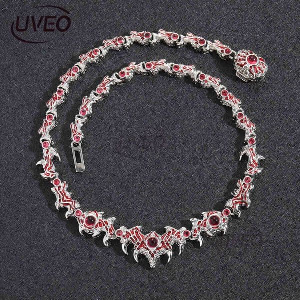 Luxury thorn parasitic red eyes, thorn inlaid ice VVS Moissanite hip hop men women necklace Free delivery