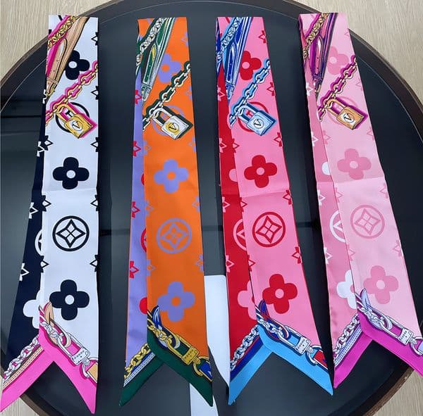 Designer Handbags Women Bags Letter Flower Scraves Top Grade Head Hair Bandeau Silk Neck Bow Handbag Scarf