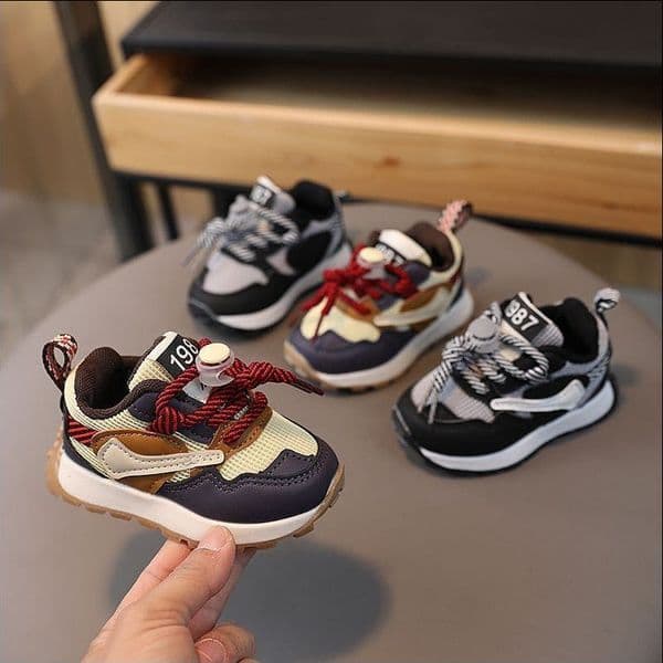 Toddler Sneakers Spring Infant Shoes Baby Boy Girl Outdoor Soft Walkfashion Kids Casual Sport Shoes Size 16 - 25 W0545