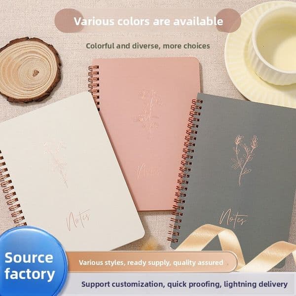 Notebooks Manufacturer Wholesale Simple Solid Color Spiral Office Memo Pad Student Notebook Book