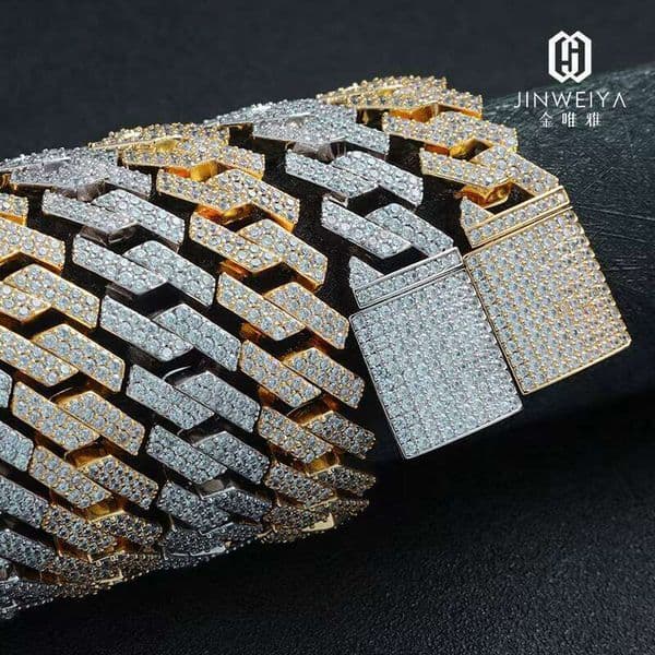 5A CZ Gold Plated Men's Necklace Cuban Ice Chain - Anniversary Hip Hop Jewelry
