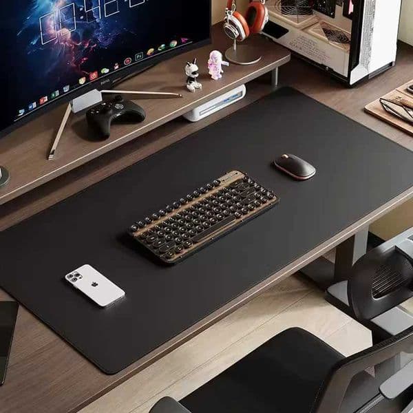 Leather Desk Pad Protector Large Desktop Mat Office Desk Mat Non-Slip PU Leather with Stitched Edges Desk Blotter Mouse PadsM251119