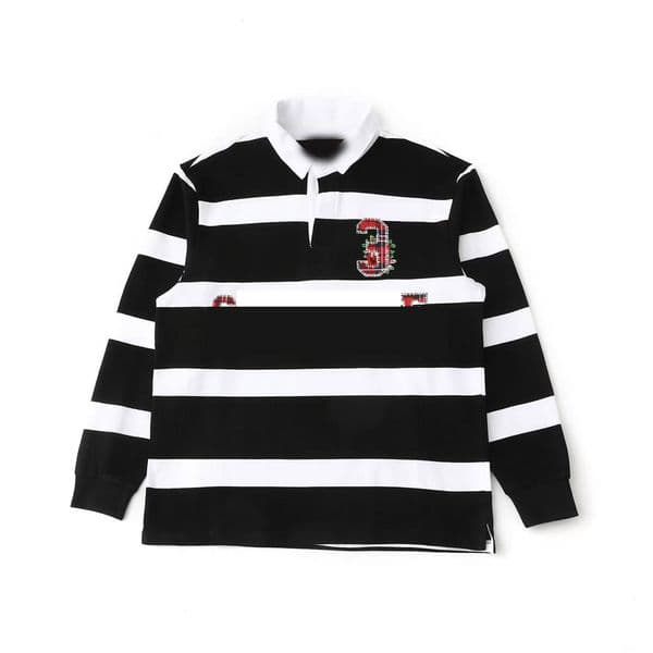Luxury designer Hoodie WEEK1 Stripe Rugby Polo Cotton shirt High Street Crack Letter Men Women Long Sleeve Tops 2 colors Q260515