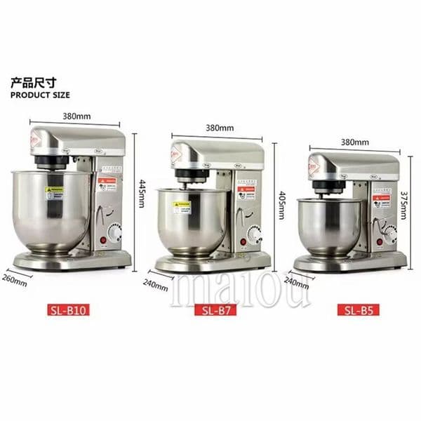 5/7/10 Liters Electric Stand Food Mixer Machine Planetary Food Processor With Dough 220V
