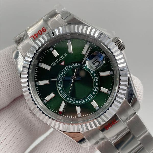 42MM Automatic Mechanical Precise Mens Watches ST9 Various Color Dial Sapphire Crystal Men's Wristwatches With Jubilee ,Oyster and Rubber Bracelet