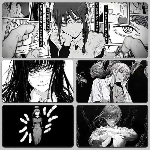 Chainsaw Man Large Mouse Pad Pc Accessories Xxl Rubber Keyboard Mouse Carpet Anti-slip Gamer Mousepad Laptop Makima Desk MatM251119