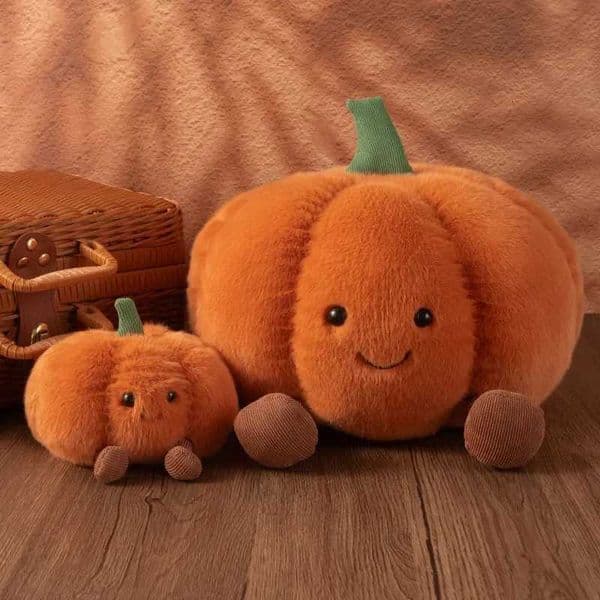 Pumpkin Plushies Soft Stuffed Pumpkin Doll with Smile Face Halloween Decorations Plant Stuffed Doll Holiday Throw PillowXJ251120
