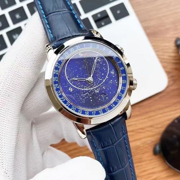 AAA Superlative Night-Lighting Men's Full-Mechanical Automatic Watch - 316 Stainless Steel Rotating Starry Sky Style Fashion Men's Watch