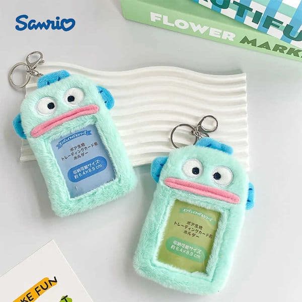Sanrio Kawaii Cute Hangyodon Plush Toys Hangyodon Bank Card Holder Anime Children Plushie Pendant Bus Card Cover Keychain Gifts H251120