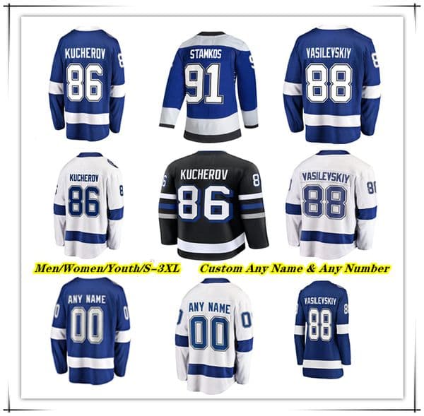 Jake Guentzel Nikita Kucherov Ice Hockey Jersey TampaBay lightnings Brayden Point Andrei Vasilevskiy Anthony Cirelli Yanni Gourde Brandon Hagel Victor Hedman Kid