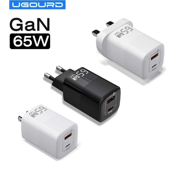 UGOURD PD 65W GaN Fast Charger Power Adapter With USB A and Type C Quick Charge UK EU US Plug For iPad Book Air Laptop iPhone Y251120