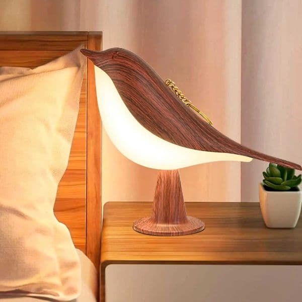 LED Night Lights 3 Colors Dimming Bird Lamp USB Rechargeable Touch Sensor Aroma Diffuser Bedside Decor Kids Baby Nightlight GiftW251120