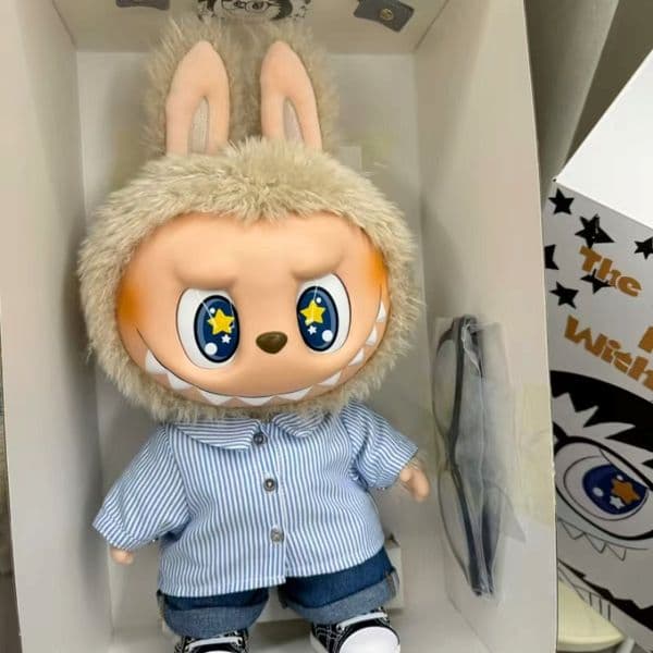 LABUBU Monsters Vinyl Plush Doll 40cm Flip with Me Cutie Lovely Collectible Gift for Kids Teens Big Toy Fans