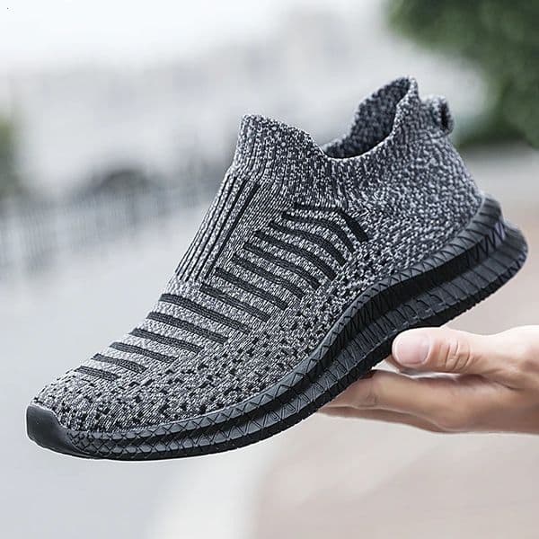 Breathable mens casual shoes lightweight outdoor walking anti slip sports flat vulcanized 250420
