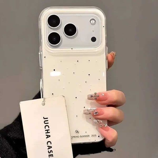 Korean INS Splashing Ink Dots Phone Case For iPhone 17 16 15 14 13 12 11 Pro XS Max Advanced Minimalist Y2K Niche CoverW251120