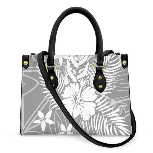 Samoa Print Custom Women's Tote Polynesian High Quality Durable Leather Crossbody Square Large Capacity Travel Shoulder Bag
