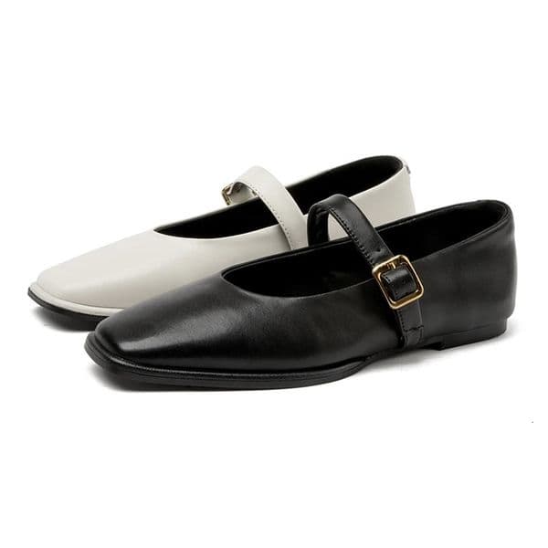 DIMANYU Womens Shoes Spring Genuine Leather Ballet Fashion Buckle Mary Jane 250420
