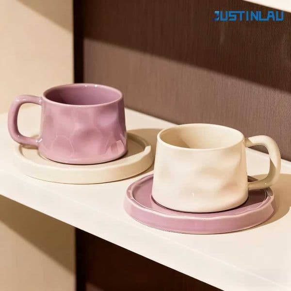 300ML Coffee Cup Mug Ceramic Material Office and Household Water Cup Juice Milk Cup Afternoon Tea Party Valentines Day Gift Y251119