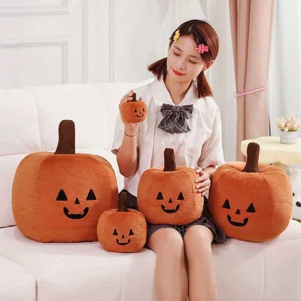 High Quali Orange Halloween Pumpkin Plush Doll Cute Pumpkin Plush Pillow Cushion Holiday Decoration Gift For Boys And GirlsXJ251120