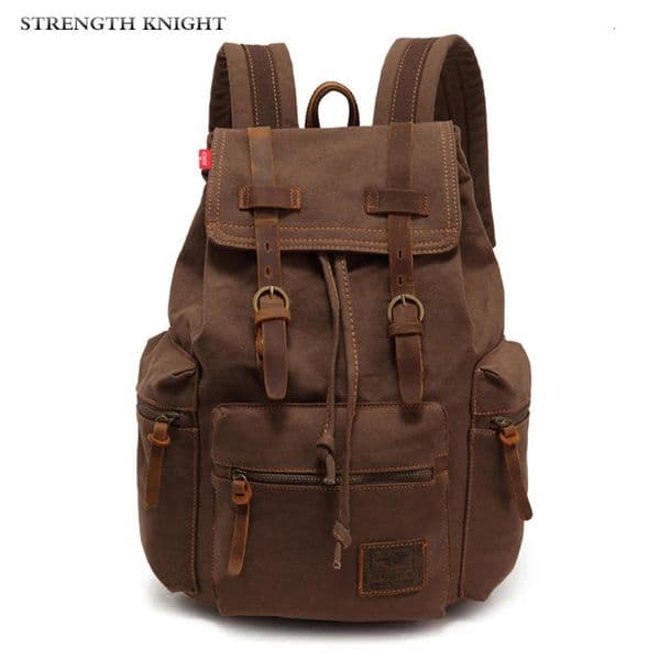 Fashion Mens Backpack Vintage Canvas School Bag Travel Bags Large Capacity Laptop 251111